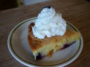 Voila, done! Add a dab of whipped cream and garnish with a blueberry.